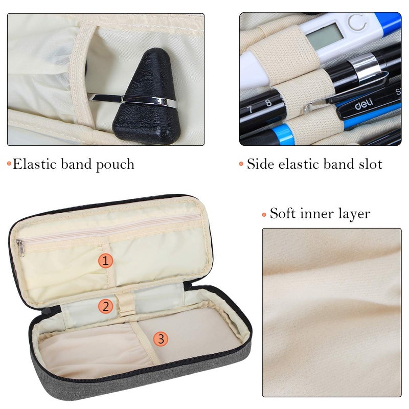 Teamoy Stethoscope Case Compatible with 3M Littmann, ADC, Omron Stethoscope, Stethoscope Carrying Case Travel Bag for Nurse Accessories, Gray - Image 3
